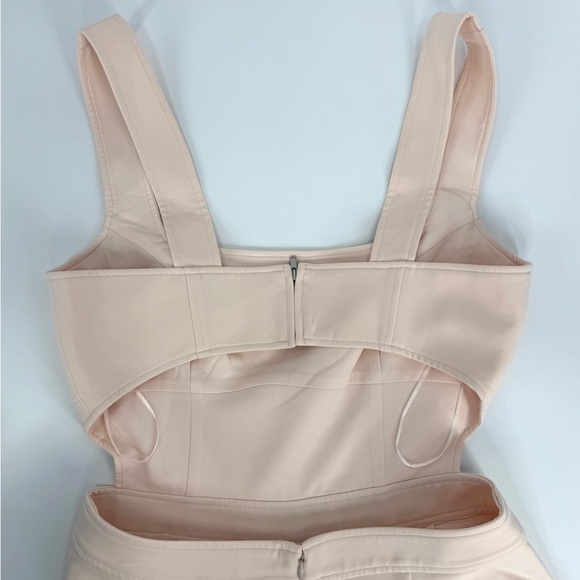 Reiss Dion Wide-Leg Cut-Out Waist Trouser Pant Jumpsuit, Pale Pink, Size 6, NWOT - Picture 9 of 15